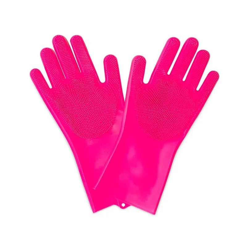Muc-Off Deep Scrubber Gloves Pink Medium