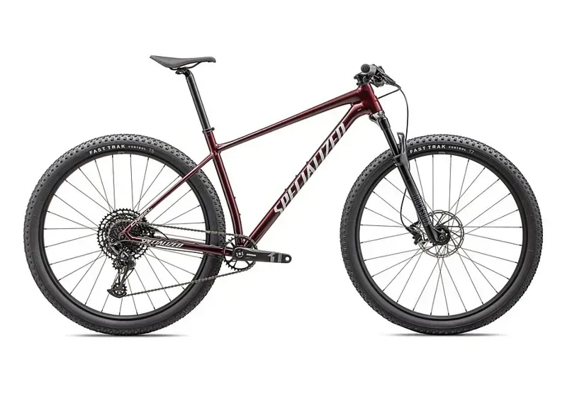 Specialized Chisel Hardtail Comp XC Mountain Bike in Red Tint over Smoke/White