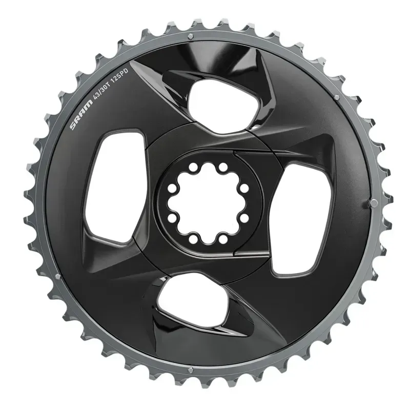 SRAM Force 94-bcd 2x12-speed 43-tooth Wide Chainring w/ Cover Plate in Polar Grey