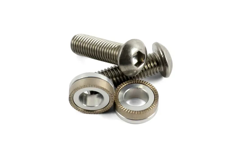 Hope M10 Stainless Steel Domed Bolts/Washers Pair in Silver