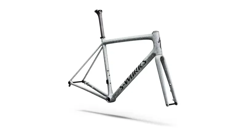 Specialized S-Works Aethos 2 FACT 12r Carbon Frameset in Silver Blurred Impasto-1